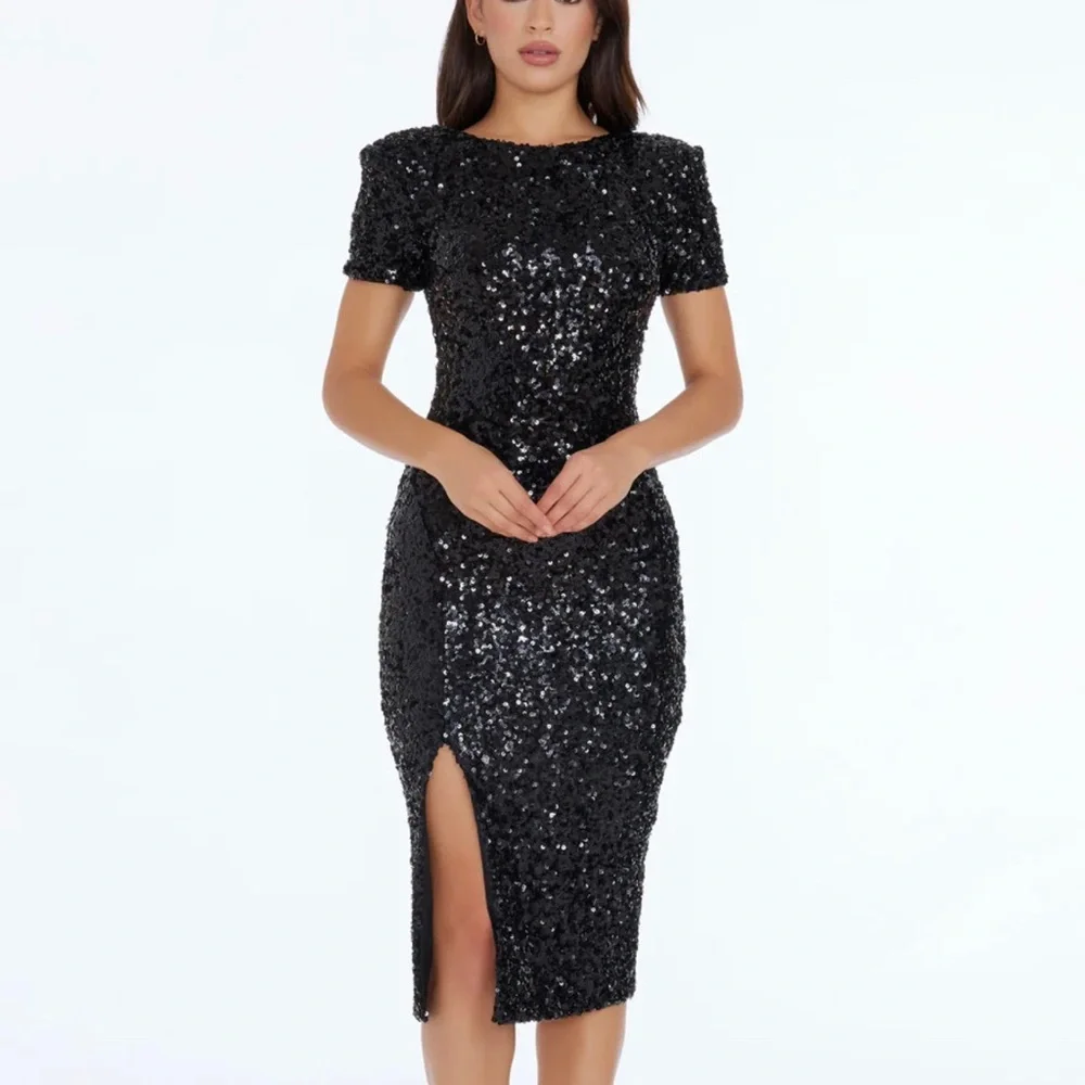 Dress the population sequin black dress. Medium - Picture 2 of 11